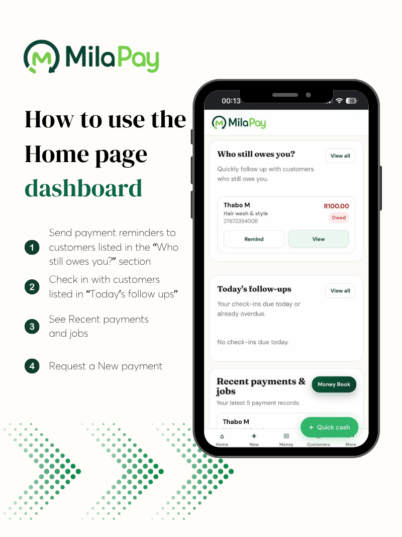 How to use the Home page dashboard