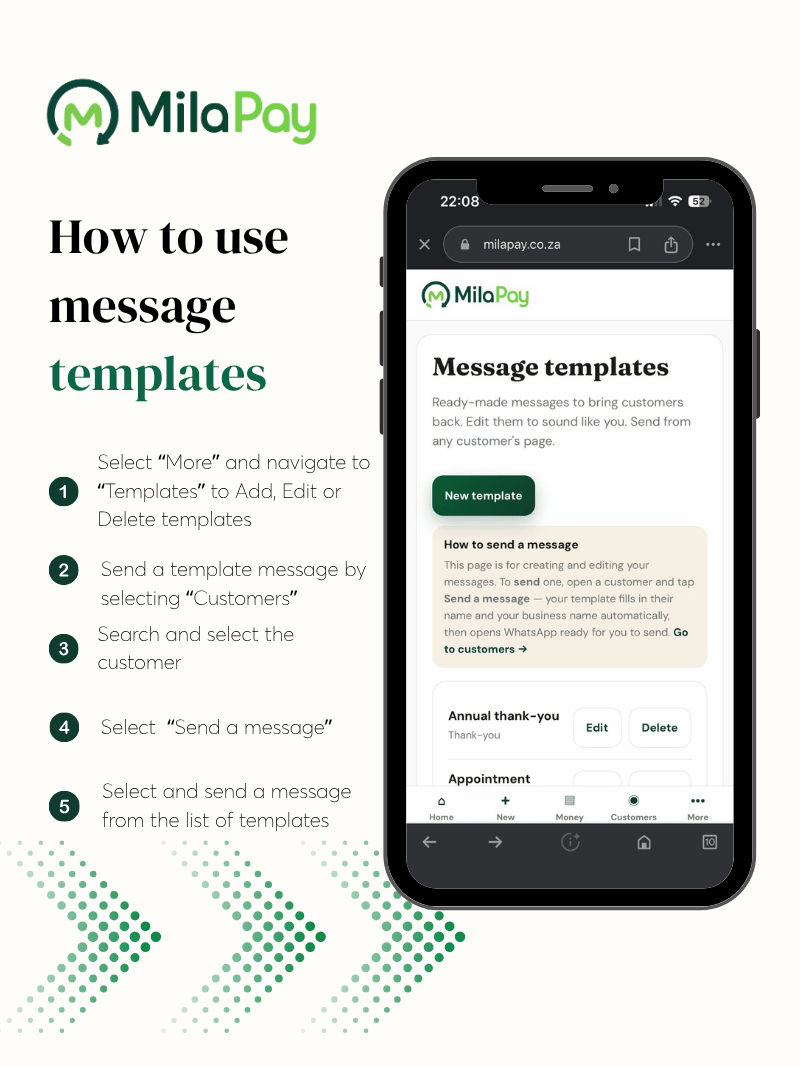 How to use message templates